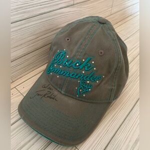 Buck commander the game Women's Cap - gray and Teal with gems